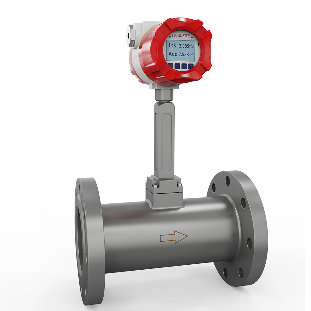 Vortex flowmeter without temperature & pressure compensation